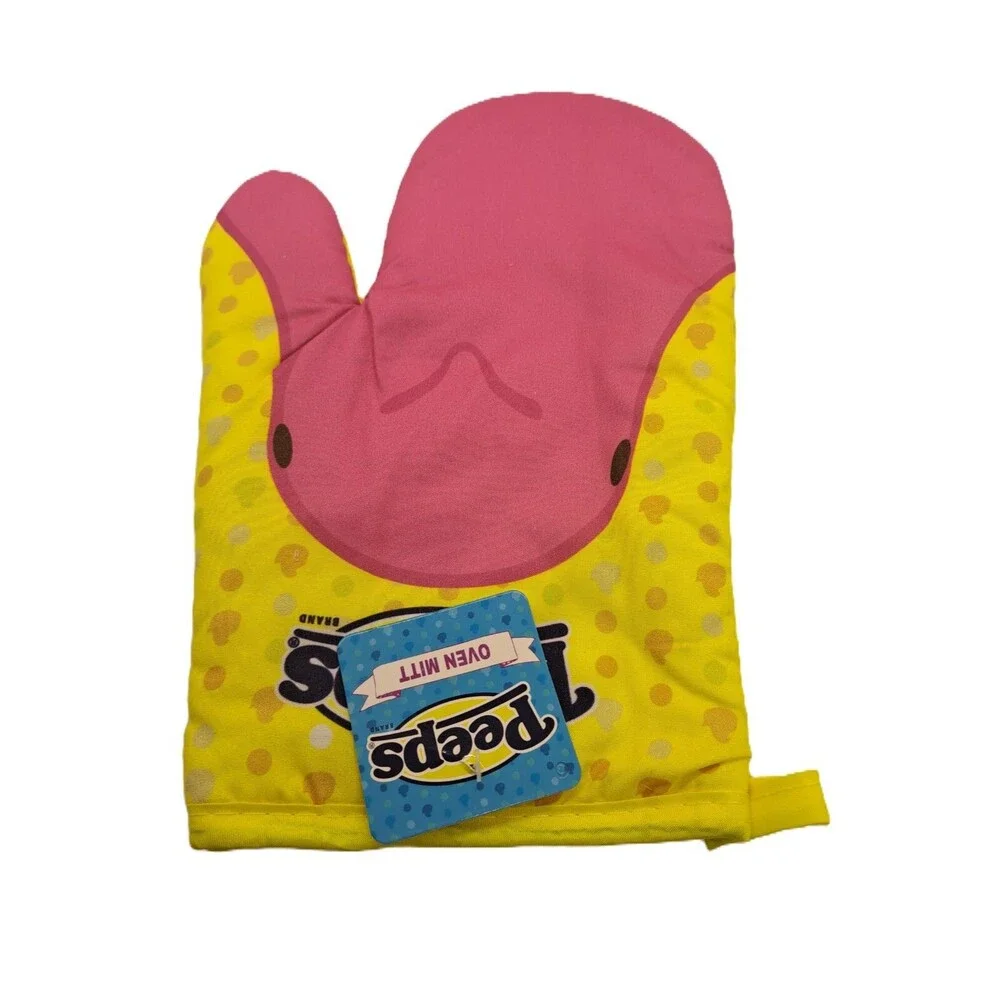 Peeps Yellow Blue Pink Oven Mitt Glove Marshmallow Peeps Easter Gift